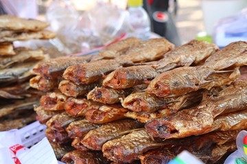 Dried fish at the market