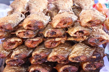 Dried fish at the market