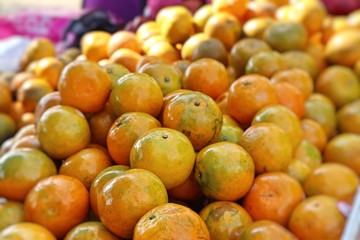 Orange fruit at street food