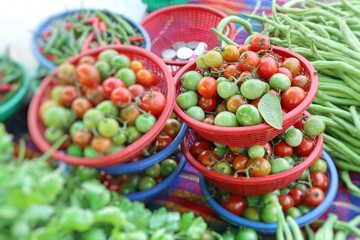 tomatoes at the market