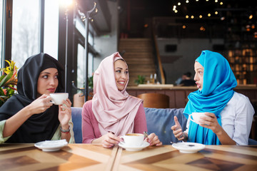 Muslims are having fun at a coffee shop