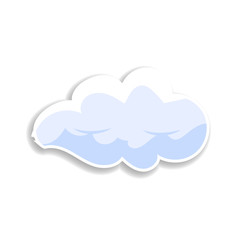 3d clouds flat illustration sticker icon. Elements of Clouds in color icons. Simple icon for websites, web design, mobile app, info graphics