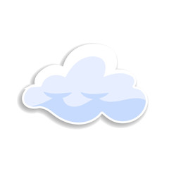 3d clouds flat illustration sticker icon. Elements of Clouds in color icons. Simple icon for websites, web design, mobile app, info graphics