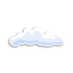 3d clouds flat illustration sticker icon. Elements of Clouds in color icons. Simple icon for websites, web design, mobile app, info graphics