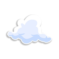 3d clouds flat illustration sticker icon. Elements of Clouds in color icons. Simple icon for websites, web design, mobile app, info graphics