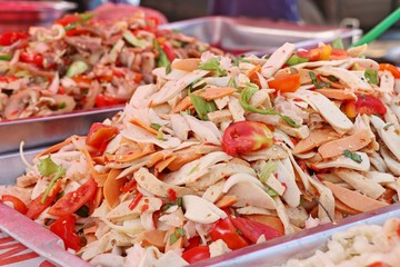 salad spicy at street food