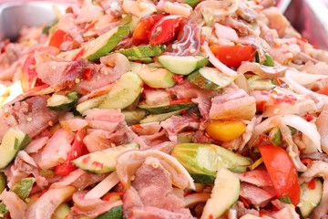salad spicy at street food