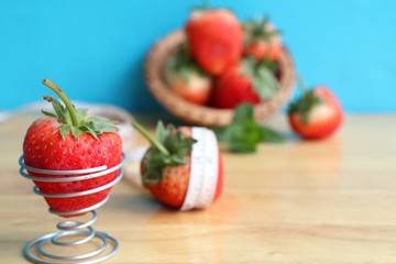 fresh ripe red strawberry