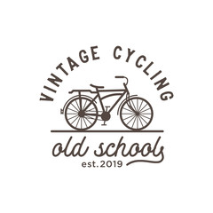 Vintage cycling logo design inspiration