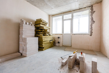 Interior photography. Apartment not renovated, room before renovation