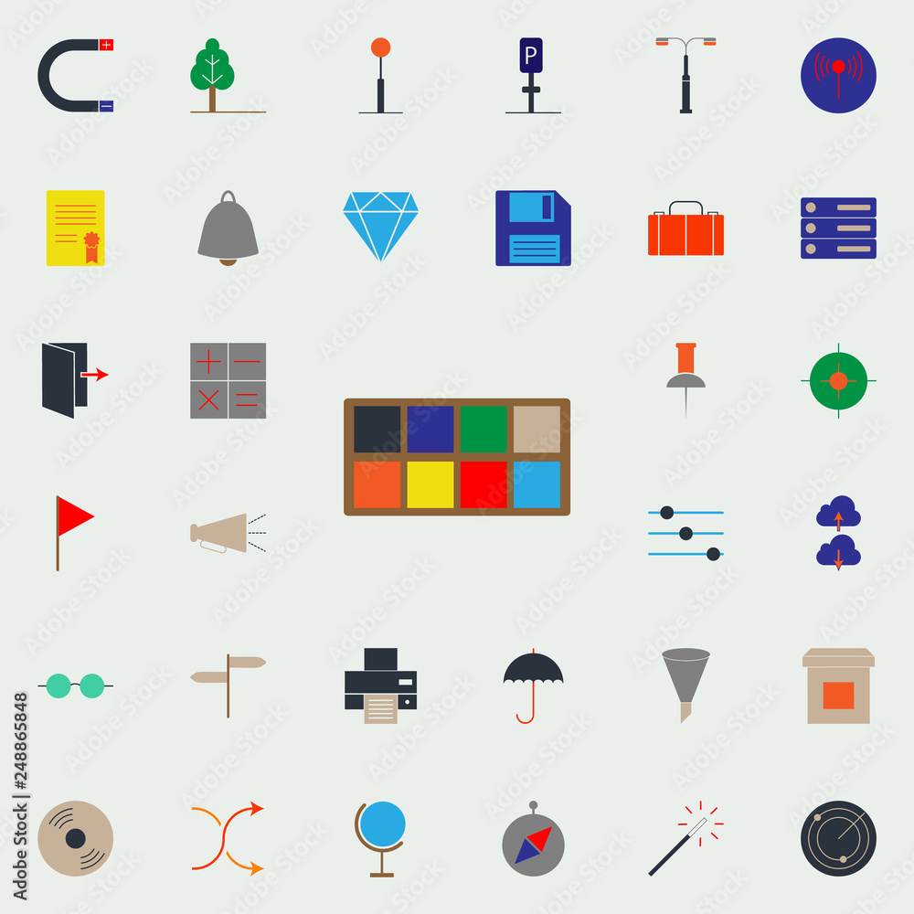 Poster colored color palette icon. web icons universal set for web and mobile