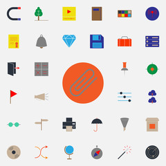 colored paper clip icon. Web icons universal set for web and mobile