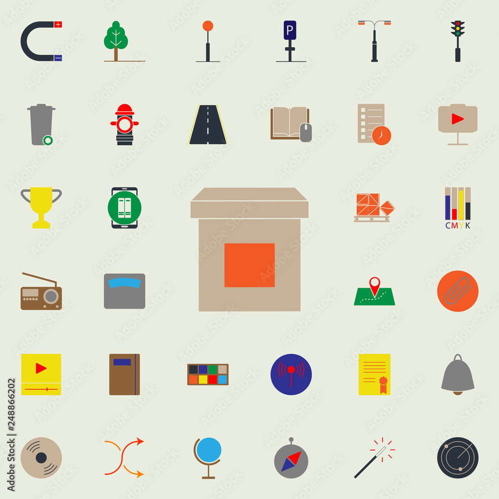 Poster colored box icon. web icons universal set for web and mobile