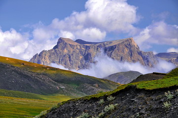 Mountain landscape from the northern region of Azerbaijan