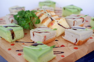 butter cake on table