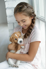 Child with a dog 