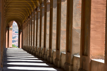 San Luca Arcades in Bologna, Italy