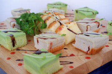 butter cake on table