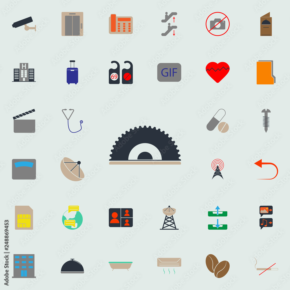 Poster colored radio antenna icon. web icons universal set for web and mobile