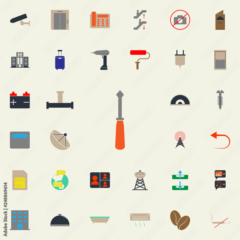 Poster colored communication icon. web icons universal set for web and mobile