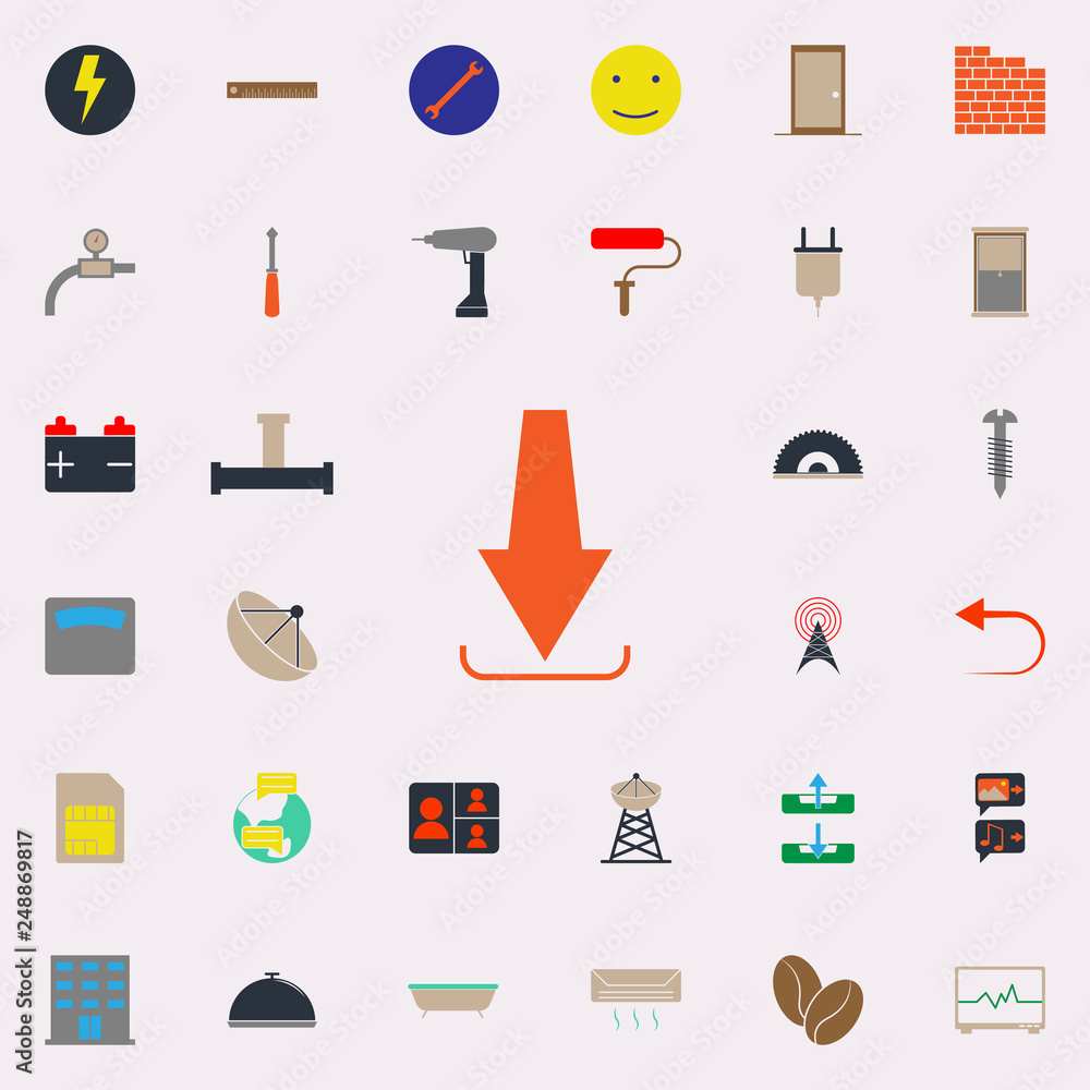 Poster colored line phone icon. web icons universal set for web and mobile