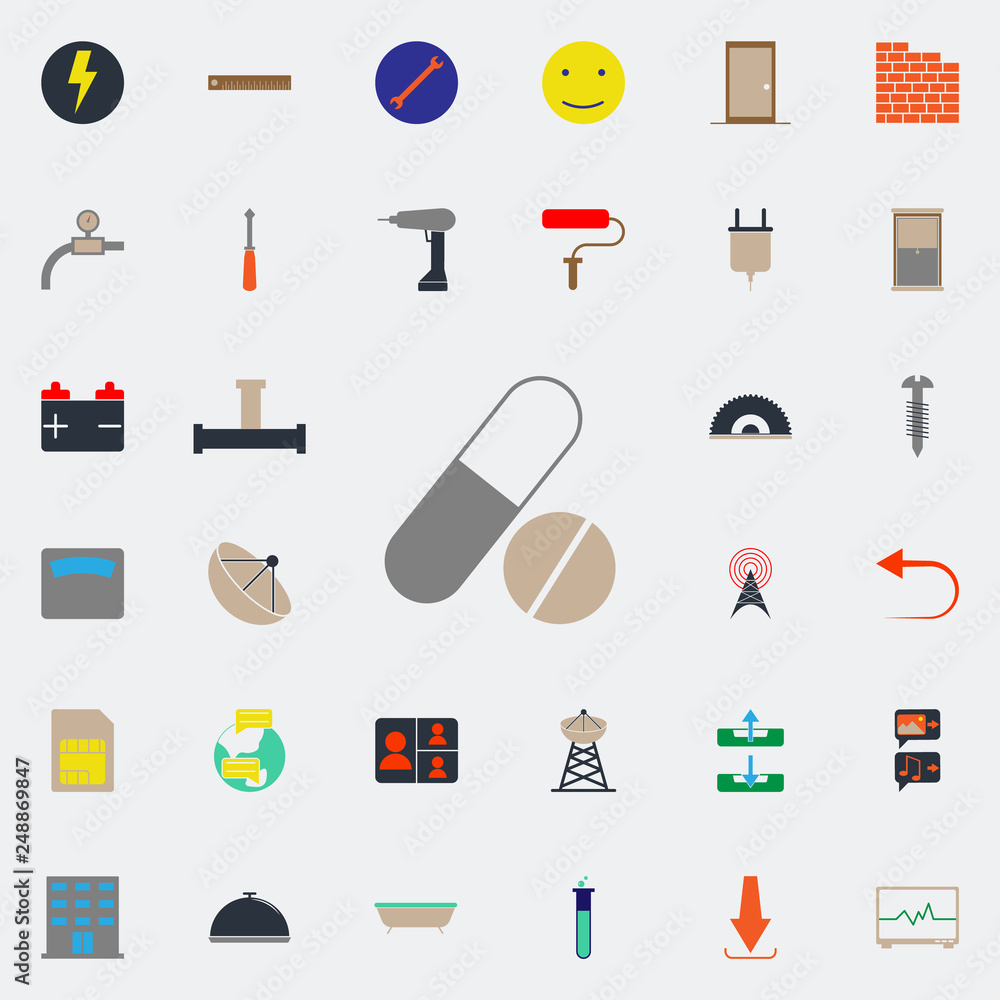 Poster colored no photo sign icon. web icons universal set for web and mobile