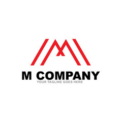 M letter logo design vector template