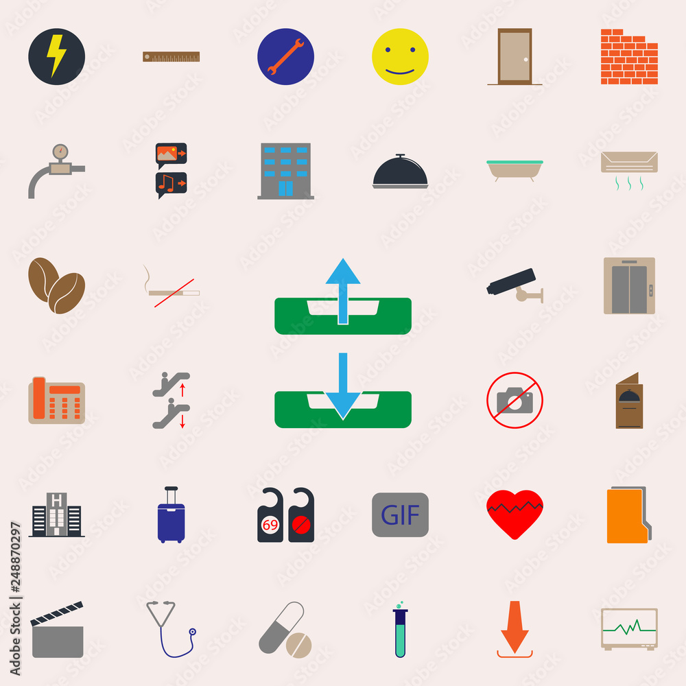 Aufkleber colored drill icon. web icons universal set for web and mobile
