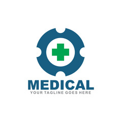 Obraz premium medical logo design with cross icon
