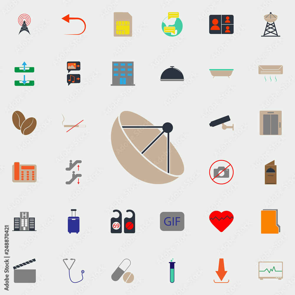 Poster colored nail icon. web icons universal set for web and mobile