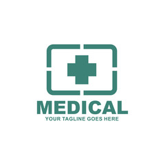 Obraz premium medical logo design with cross icon