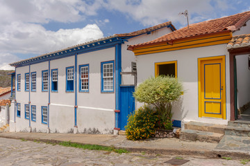 Fototapeta na wymiar Casarios da cidade histórica de Diamantina, estado de Minas Gerais, Brasil.
