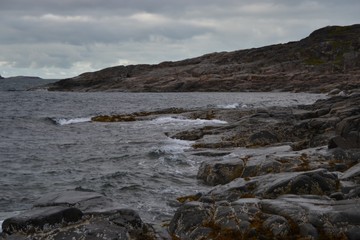 Fototapeta na wymiar rocks in the north sea