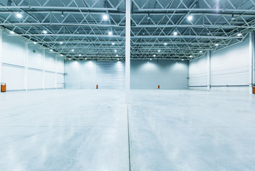 Interior of empty warehouse