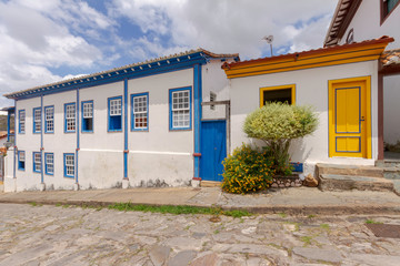 Casarios da cidade histórica de Diamantina, estado de Minas Gerais, Brasil.