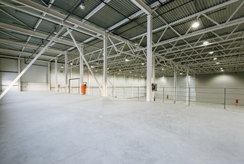 Interior of empty warehouse