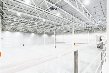 Interior of empty warehouse