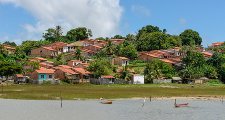 Traditional portuguese colonial architecture in Alcantara, Brazil