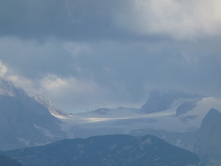 Magic Glacier At Mountains