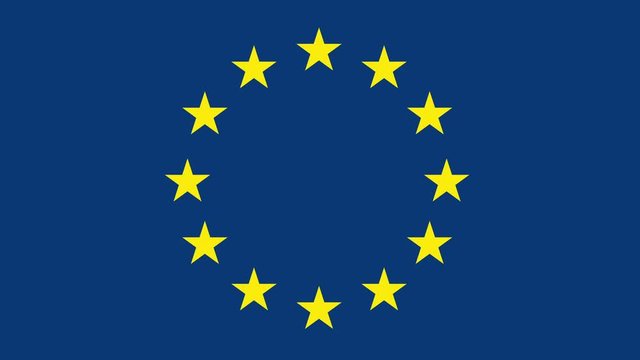 International European 112 Day concept. Europe-wide emergency telephone number 112 and European Union stars sign animation
