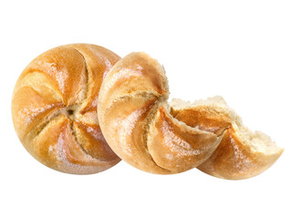 Freshly baked loafs of traditional austrian round bread 