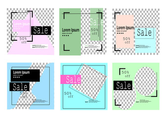 social media banner template editable post