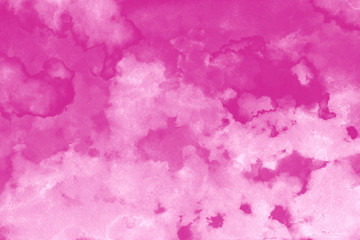 Fototapeta premium Pink ink and watercolor textures on white paper background. Paint leaks and ombre effects. Hand painted abstract image.