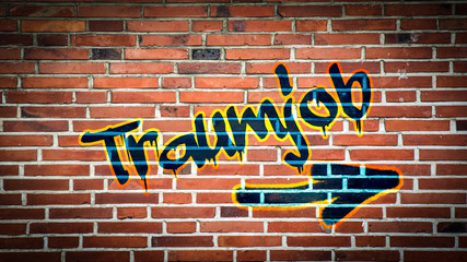 Obraz premium Schild 394 - Traumjob