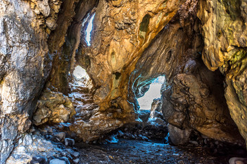 Cave on the Southern Italian Mediterranean Coast