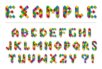 Vector font alphabet