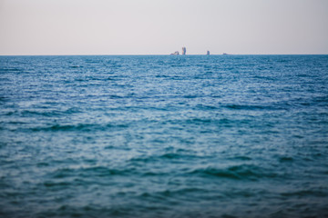 Blue sea background. Great blue sea. Texture