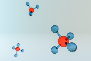 transparent CH4 background, 3d rendering