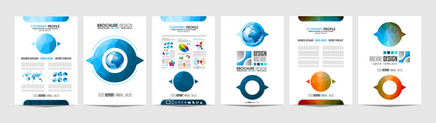 Brochure template, Flyer Design or Depliant Cover for business purposes.