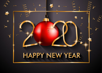 2020 Happy New Year Background for your Seasonal Flyers and Greetings Card or Christmas